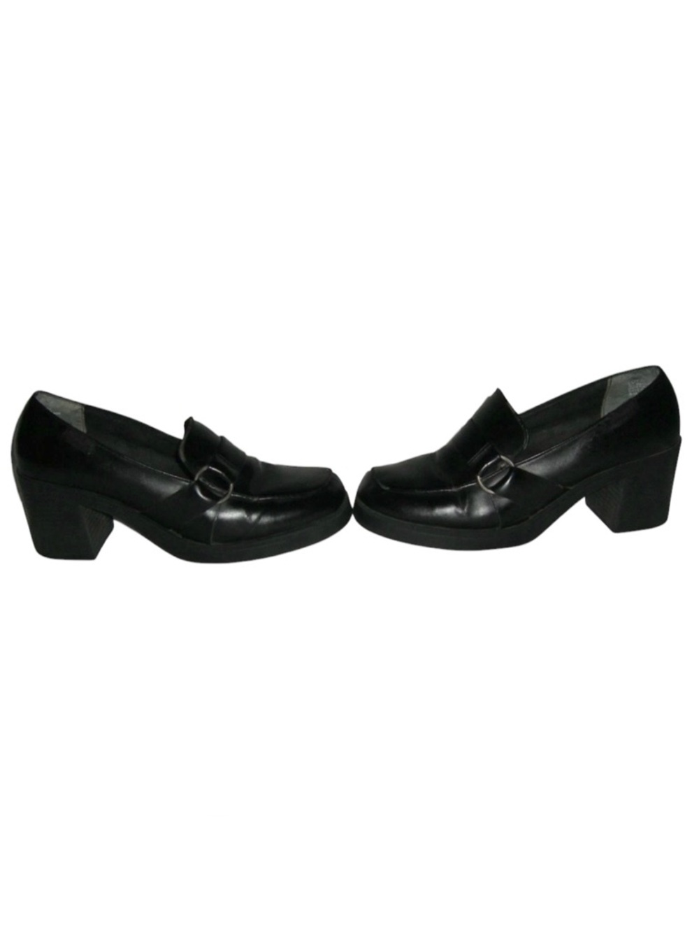 Mudd Loafers Vintage 90's Black Chunky Dark Academia Coquette Kawaii y2k Bratz 8 - Picture 3 of 16